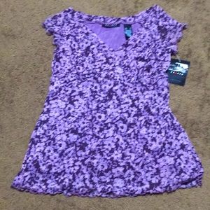 Women size Small floral purple blouse NWT